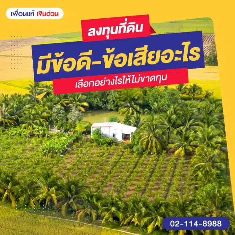 ลงทุนซื้อที่ดิน มีข้อดี-ข้อเสียอะไรบ้าง
