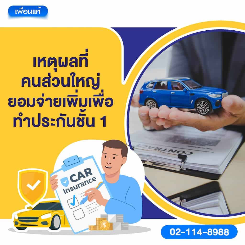 เหตุผลที่คนส่วนใหญ่ยอมจ่ายเพิ่มเพื่อทำประกันชั้น 1