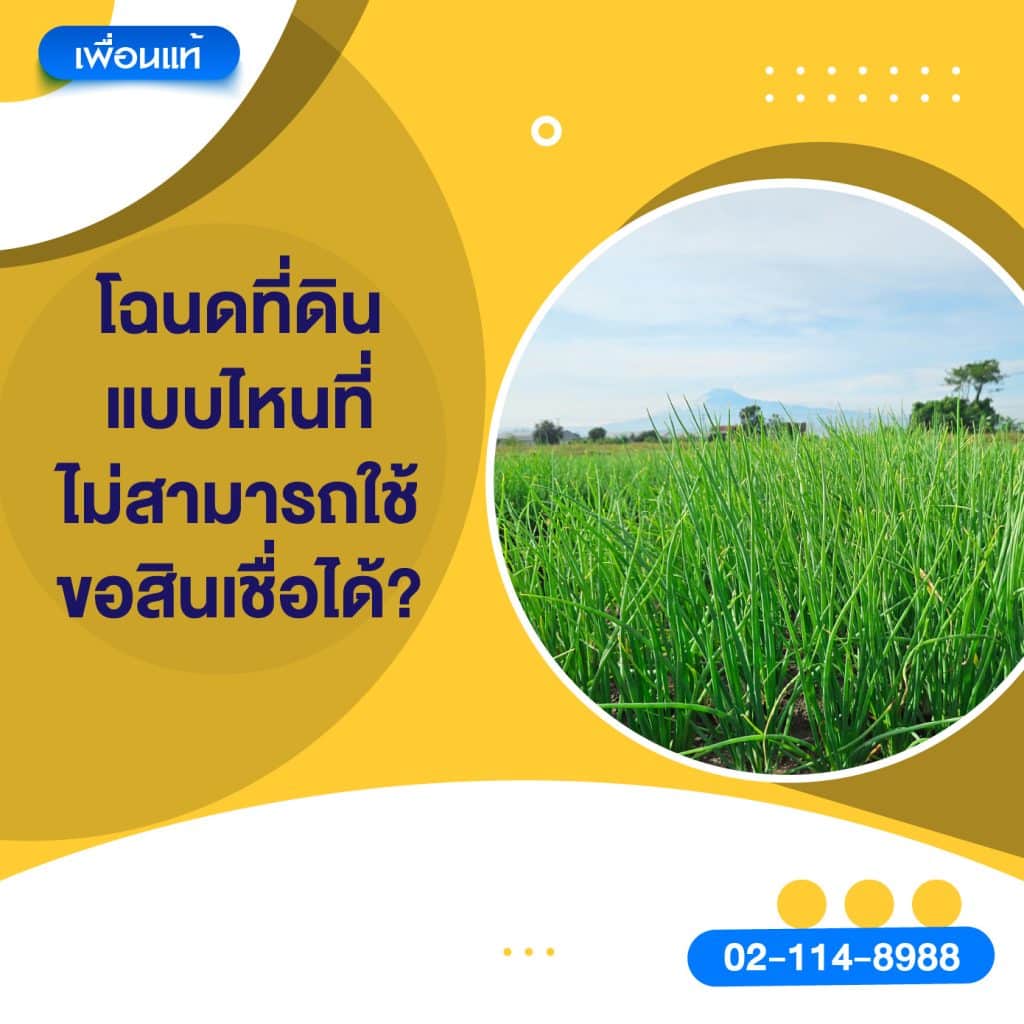 โฉนดที่ดินแบบไหนที่ไม่สามารถใช้ขอสินเชื่อได้?