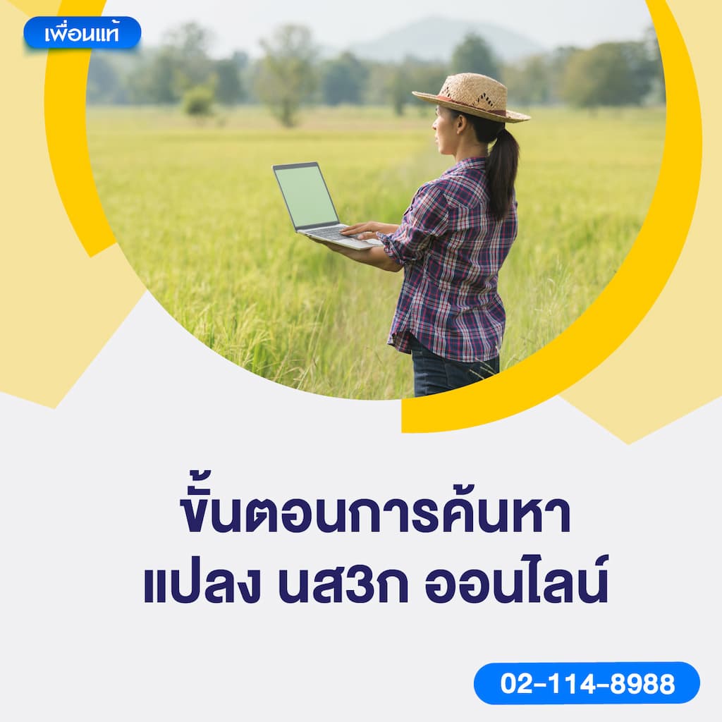 ขั้นตอนการค้นหาแปลง นส3ก ออนไลน์