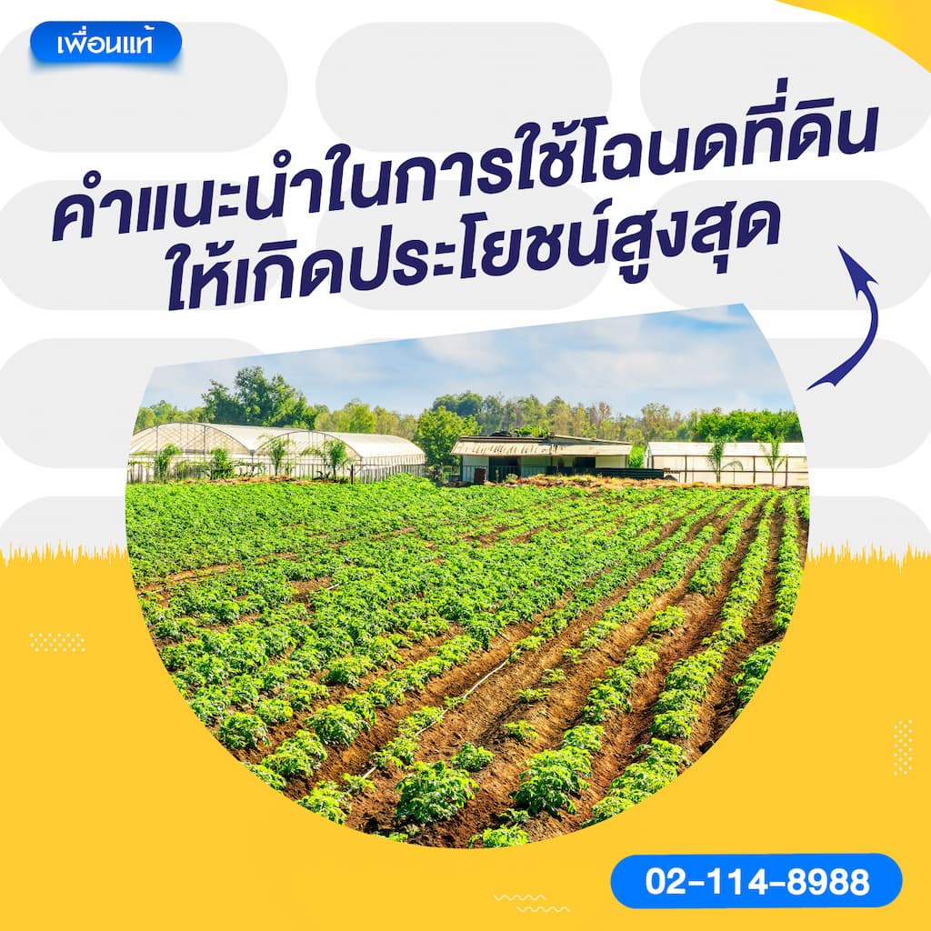 คำแนะนำในการใช้โฉนดที่ดินให้เกิดประโยชน์สูงสุด