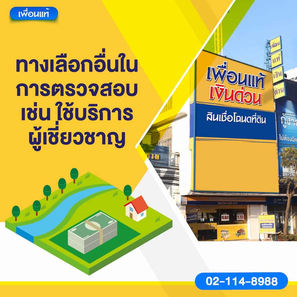 ทางเลือกอื่นในการตรวจสอบ เช่น ใช้บริการผู้เชี่ยวชาญ